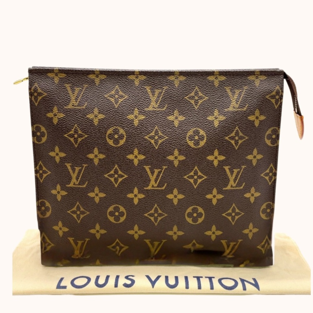 Louis Vuitton Monogram Toiletry Pouch with Dust Bag Very Clean